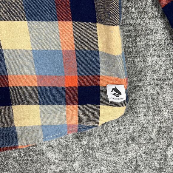 OCEAN COAST FLANNEL SHIRT MENS LARGE PLAID OUTDOOR ACTIVIES‎ FISHING HUNTING - Picture 5 of 12